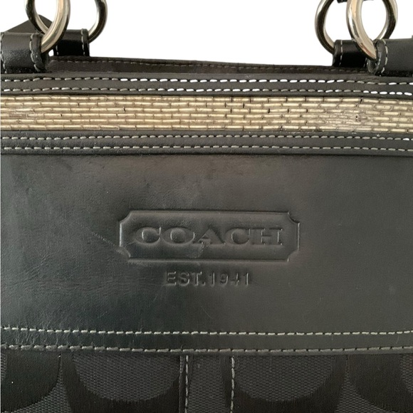 COACH GALLERY Women’s Bag Signature Beaded Tote/Shoulder Vintage Rare - Picture 12 of 14